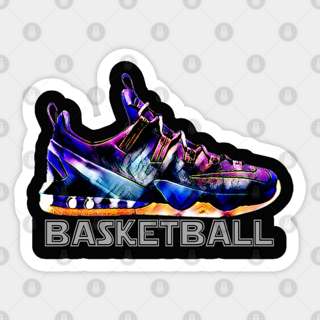 Funny Basketball Shoes Design  Gift Idea Sticker by werdanepo